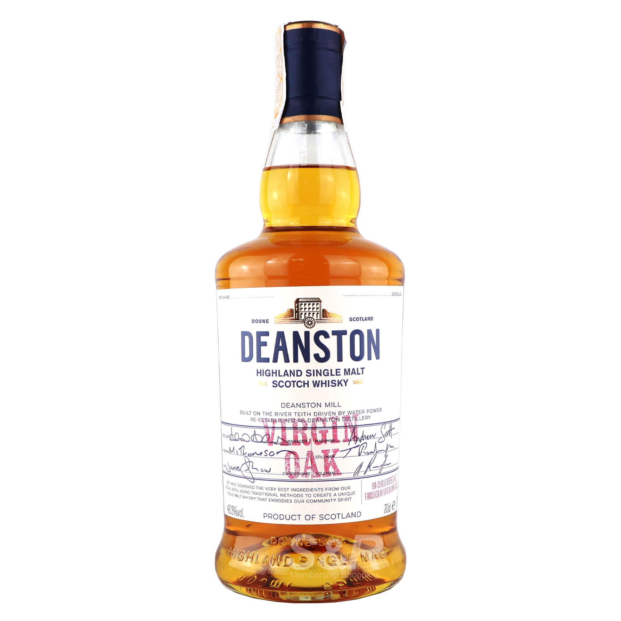 Deanston Highland Virgin Oak Single Malt Whisky 700mL